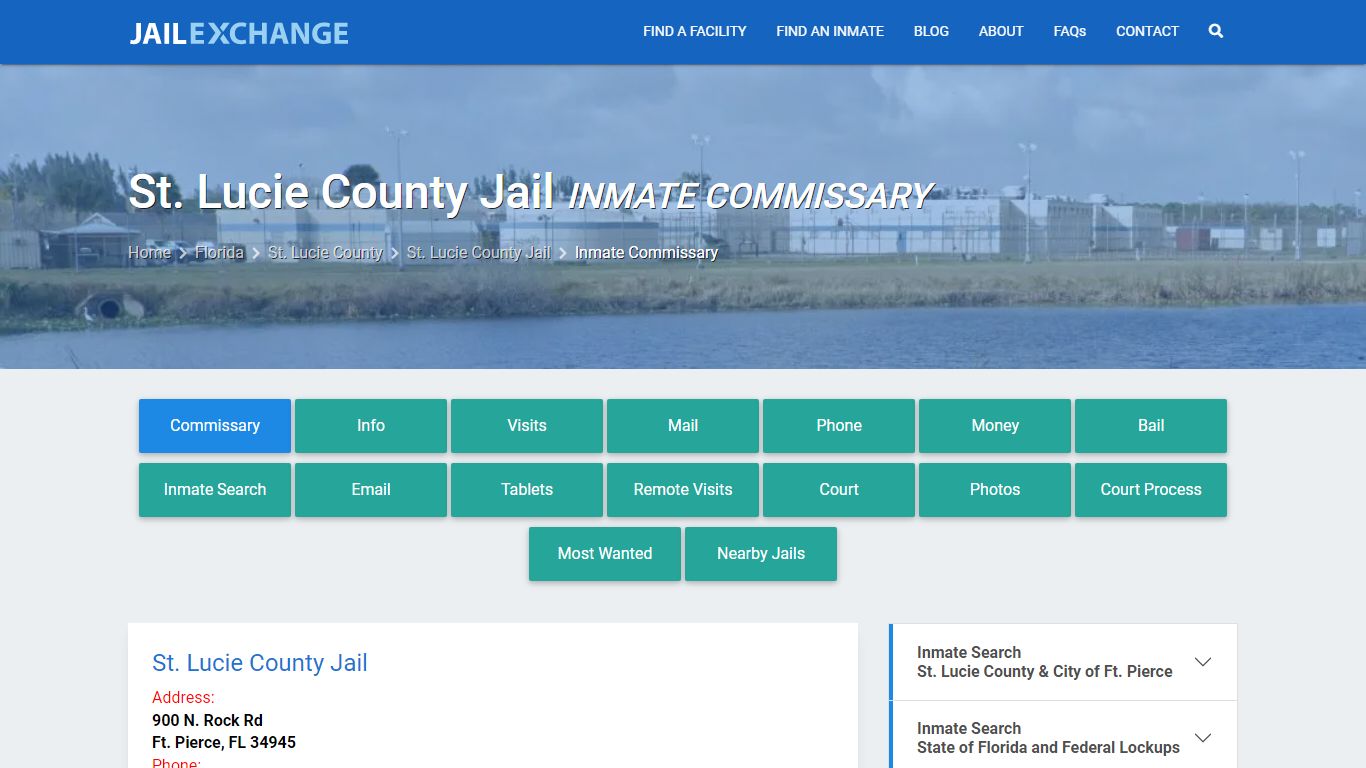 Inmate Commissary, Care Packs - St. Lucie County Jail, FL