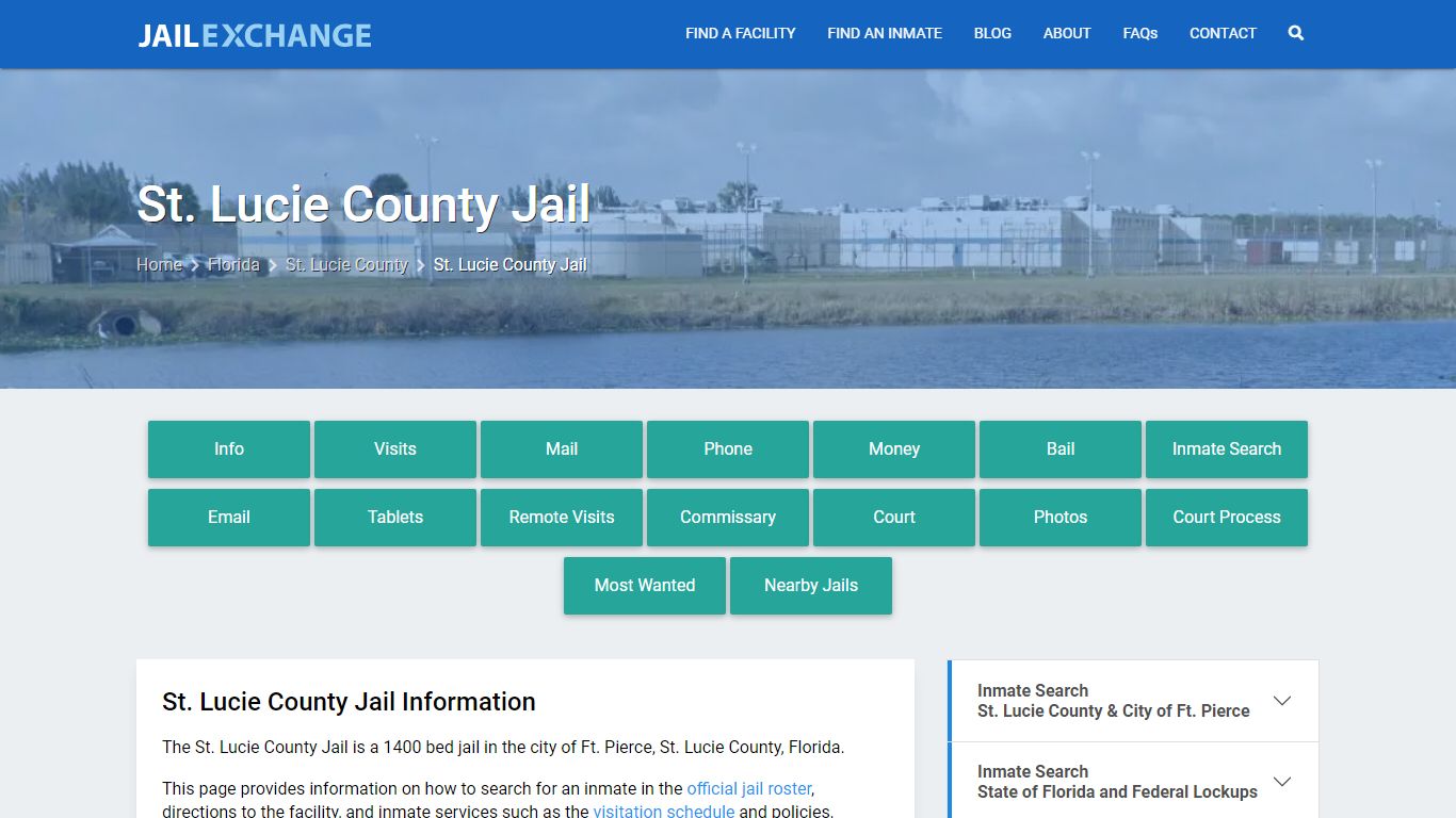 St. Lucie County Jail, FL Inmate Search, Information